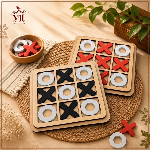 Yazhi Handcrafts catalogue image of a wooden noughts and crosses board